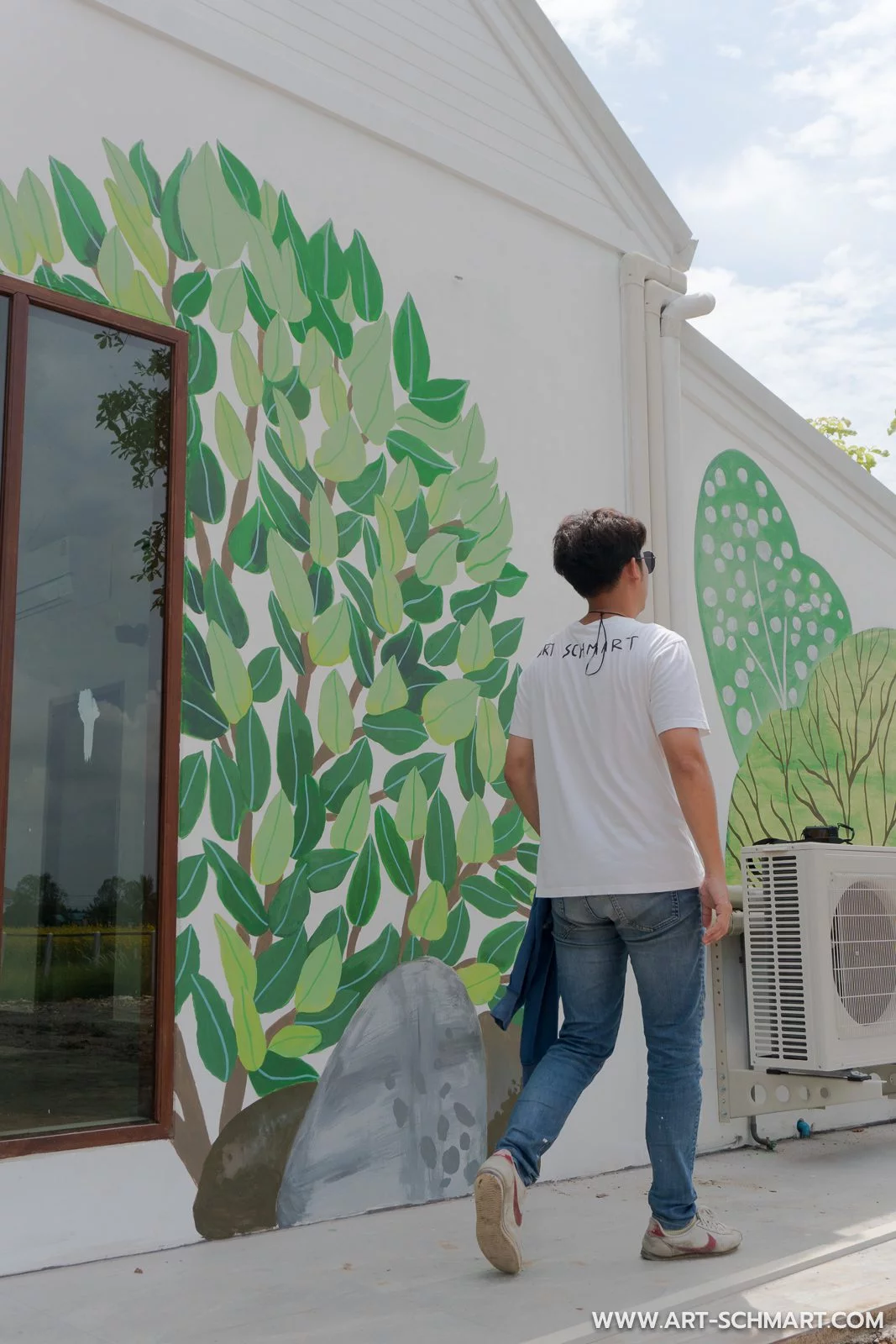 เพ้นท์ผนังคาเฟ่, เพ้นท์กำแพงภายนอกร้าน, Notre Mason, รับเพ้นท์ผนัง